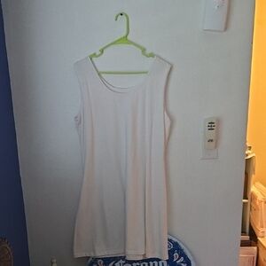 Chadwicks Classic White Tank Dress Size 1X Perfect For Summer. Soft And Comfy